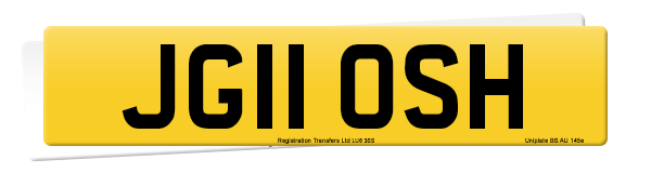 Registration number JG11 OSH